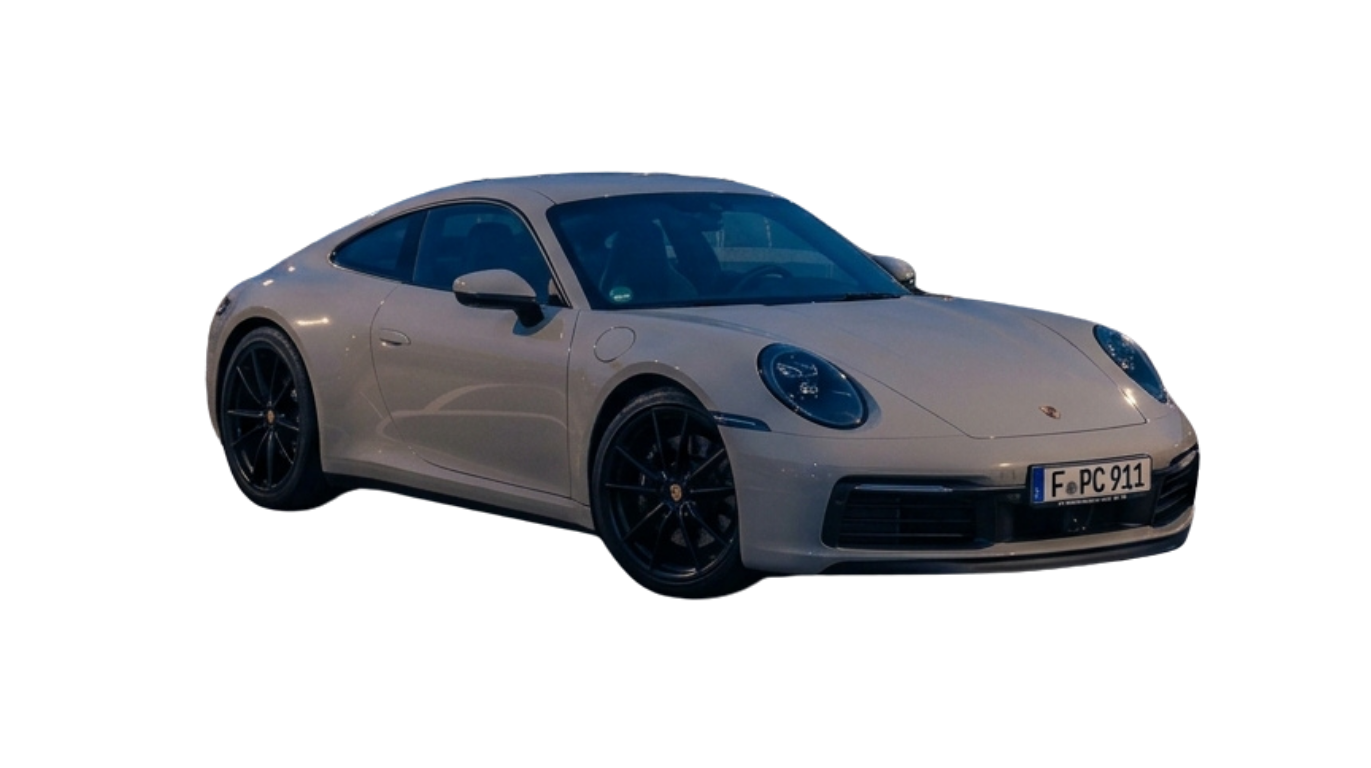Porsche 911 Carrera 4S, widok z przodu w hali salonu OKTAM