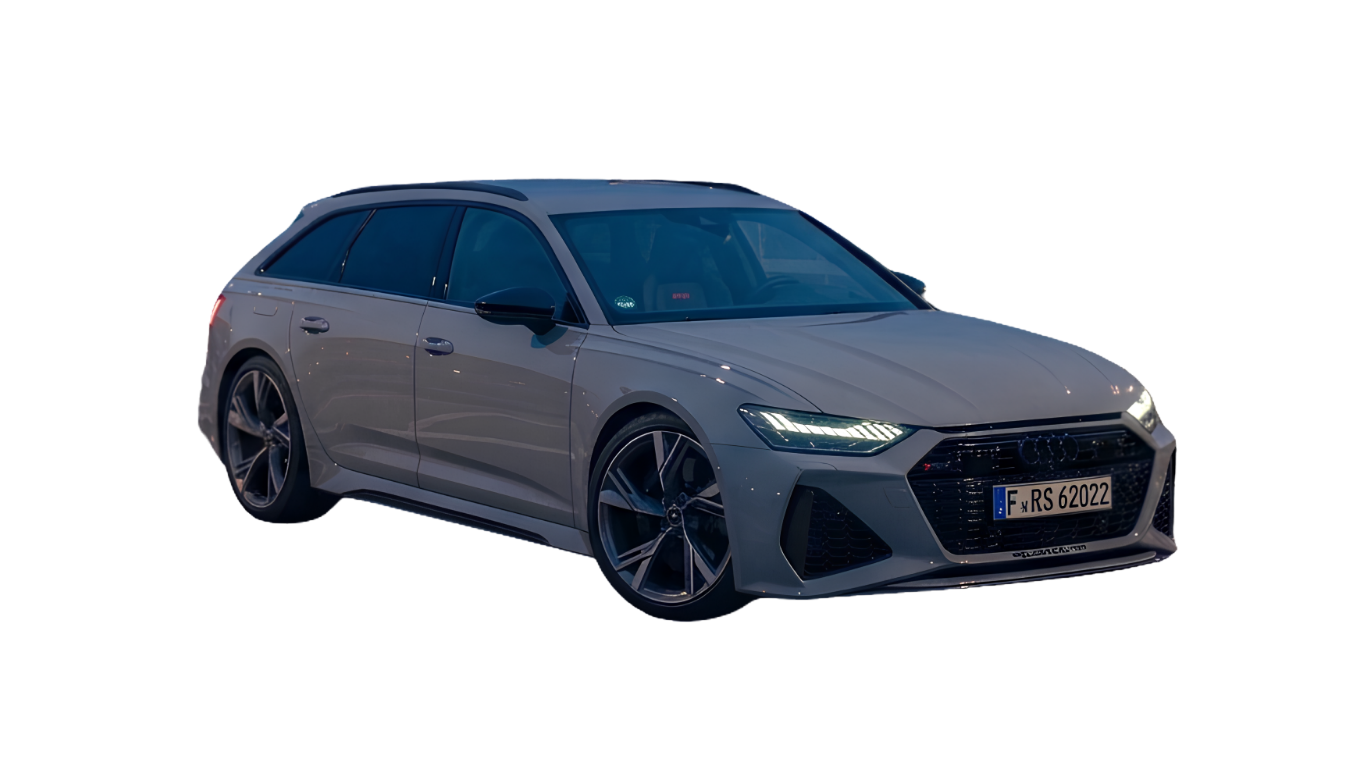 Audi RS6 Avant, widok z przodu w hali salonu OKTAM